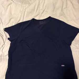 Figs Navy Blue Scrub Top